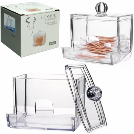 Organizador Porta Hastes Flexíveis Acrílico C/ Tampa Retangular - Compre Agora!