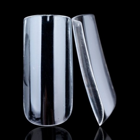 Kit Unhas Postiças Comum Tips Transparente 100 Peças No Estojo