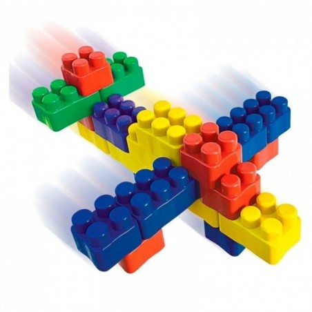 Bloco De Montar Colorido Com 24 Peças Brinquedo Infantil Divertido