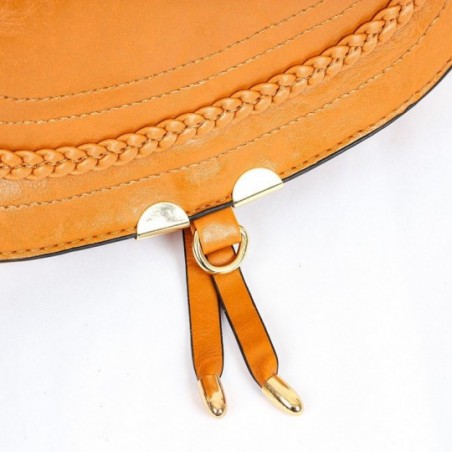 Bolsa Feminina Transversal Média Com Detalhes Dourados - Compre Agora!