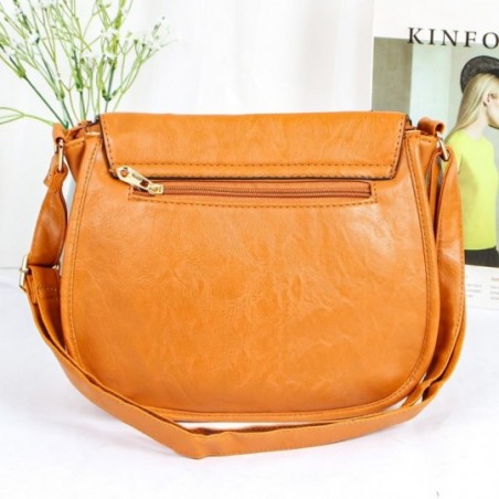 Bolsa Feminina Transversal Média Com Detalhes Dourados - Compre Agora!