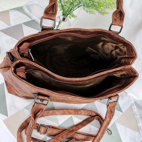 Bolsa Feminina Com 2 Repartições Detalhes Em Tachas Dourada - Compre Agora!