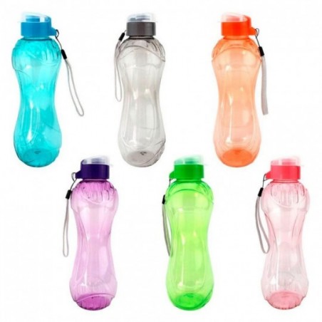 Garrafa Squeeze Pet Transcolor Com Alça 600 Ml
