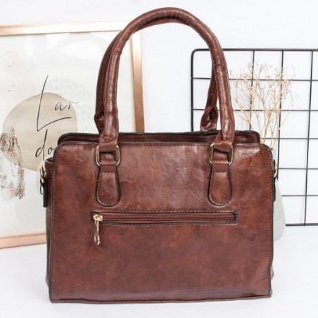 Bolsa Média Clássica Feminina De Ombro Com Detalhes Vazados