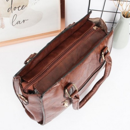 Bolsa Média Clássica Feminina De Ombro Com Detalhes Vazados