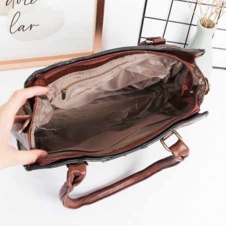 Bolsa Média Clássica Feminina De Ombro Com Detalhes Vazados