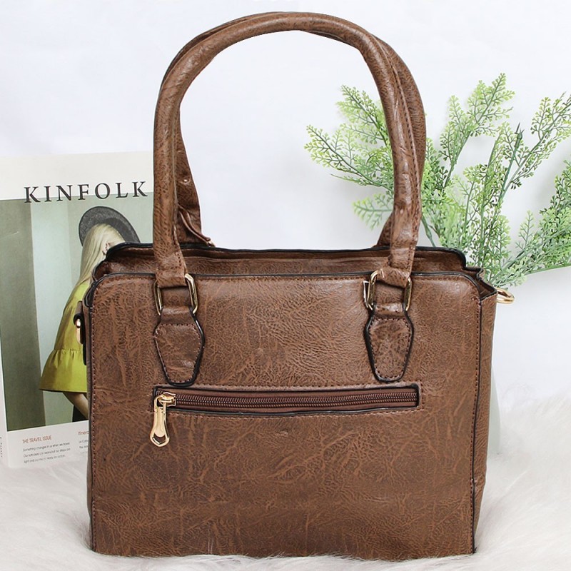 Bolsa Média Feminina De Ombro Com Alto Relevo E Tresse