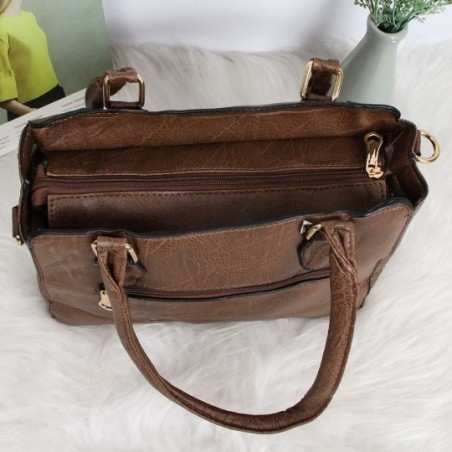 Bolsa Média Feminina De Ombro Com Alto Relevo E Tresse