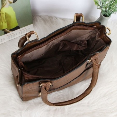 Bolsa Média Feminina De Ombro Com Alto Relevo E Tresse