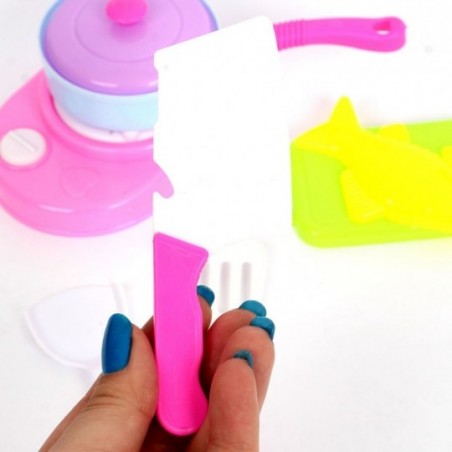 Kit Minha Cozinha C/ Panelinhas Fogão E Acessórios 8 Peças Brinquedo