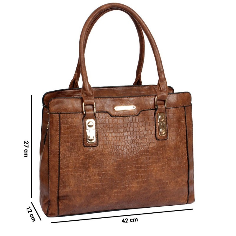 Bolsa Feminina Grande Com Detalhes Em Animal Print - Compre Agora!