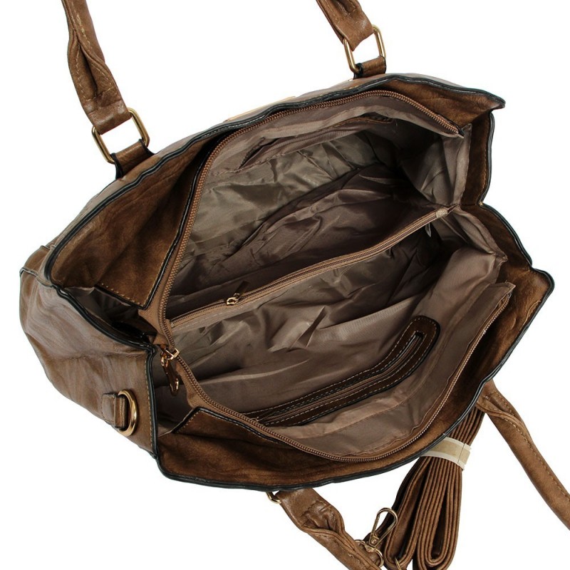 Bolsa Feminina Grande Com Detalhes Em Animal Print - Compre Agora!
