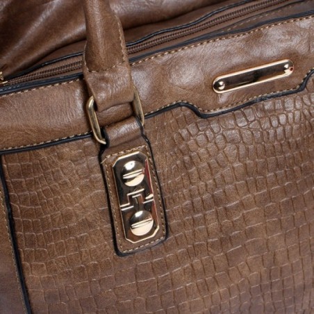 Bolsa Feminina Grande Com Detalhes Em Animal Print - Compre Agora!