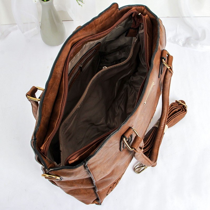 Bolsa Totem Feminina De Ombro Grande Com Detalhes Vazados