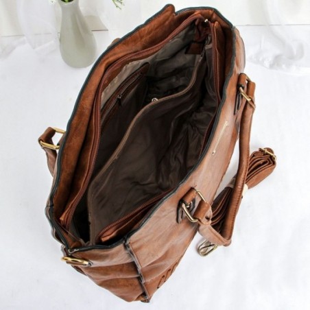 Bolsa Totem Feminina De Ombro Grande Com Detalhes Vazados