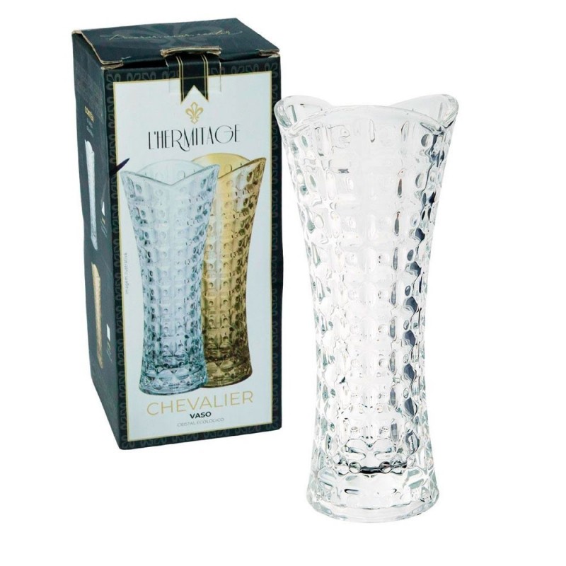 Vaso De Vidro Chevalier Decorativo Cristal Ecológico - Feira da Madrugada SP
