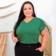 Blusa Feminina Plus Size Manga Curta Com Amarração Lisa