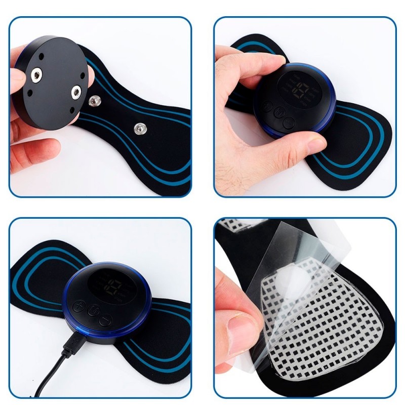 Mini Massageador Muscular Portátil Elétrico Dor Pescoço Coluna