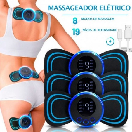 Mini Massageador Muscular Portátil Elétrico Dor Pescoço Coluna