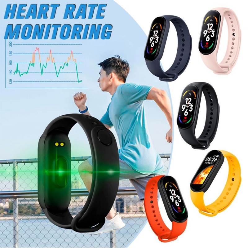 Relógio Pulseira M7 Inteligente SmartBand Monitora Pressão Passos