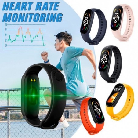 Relógio Pulseira M7 Inteligente SmartBand Monitora Pressão Passos
