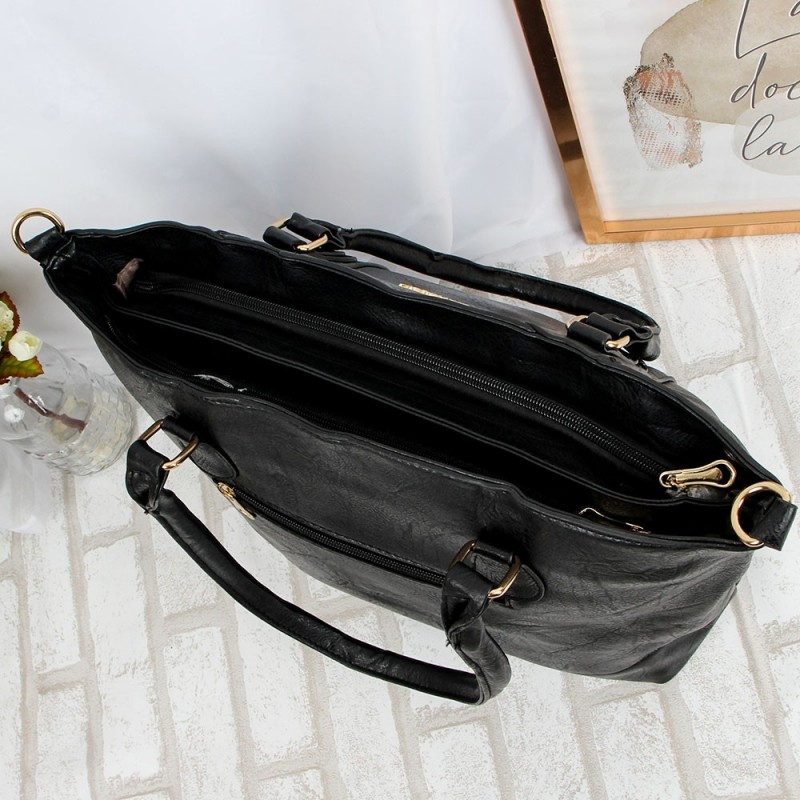 Bolsa Grande De Ombro Feminina Detalhe Em Trançado E Dourado - Compre Agora!