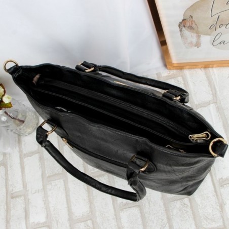 Bolsa Grande De Ombro Feminina Detalhe Em Trançado E Dourado - Compre Agora!