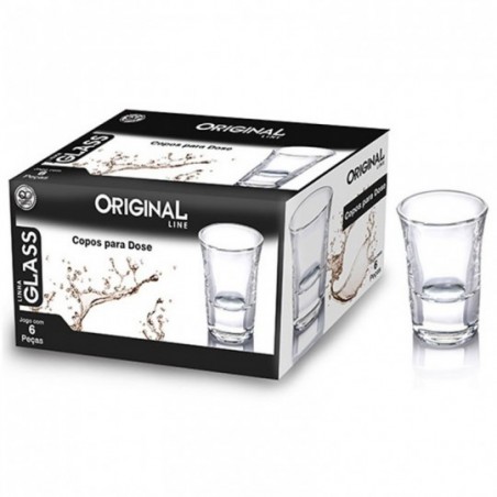 Conjunto Copo Shot Para Drink 6 Peças De Vidro 37 Ml Atacado - Feira da Madrugada SP