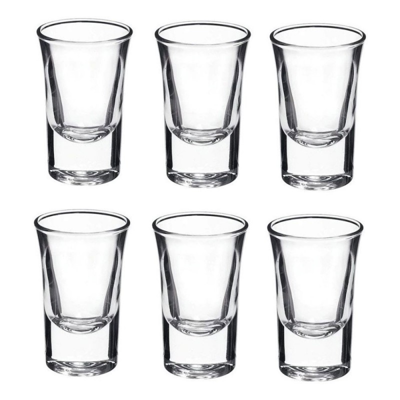 Conjunto Copo Shot Para Drink 6 Peças De Vidro 37 Ml Atacado - Feira da Madrugada SP