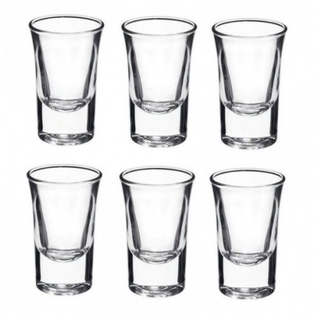 Conjunto Copo Shot Para Drink 6 Peças De Vidro 37 Ml Atacado - Feira da Madrugada SP