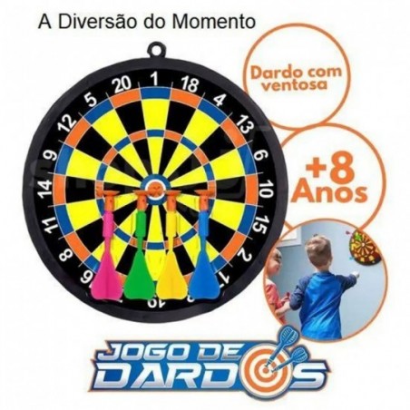 Jogo De Dardos Com Alvo Ventosa Colorido Brinquedo Pica Pau - Feira da Madrugada SP
