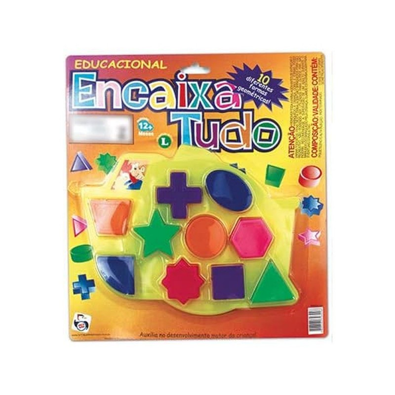 Brinquedo Baby Encaixa Tudo Com 10 Formas Diferentes Educativos - Feira da Madrugada SP