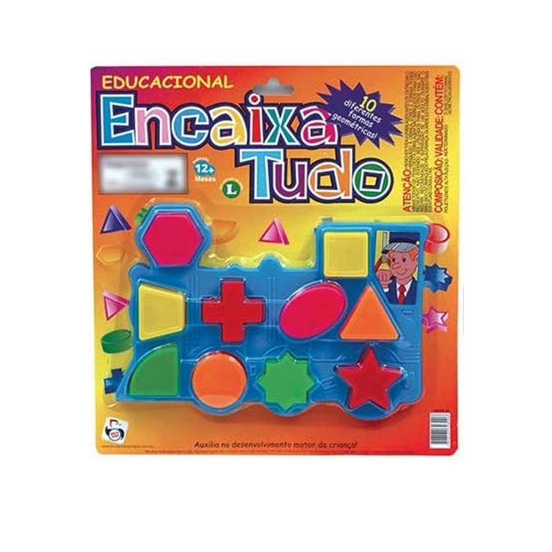 Brinquedo Baby Encaixa Tudo Com 10 Formas Diferentes Educativos - Feira da Madrugada SP