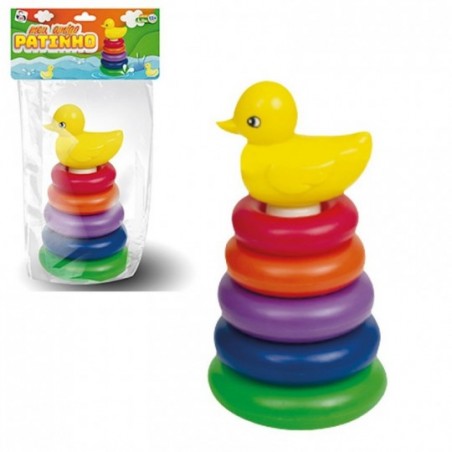 Meu Patinho Com Argolas Coloridas Brinquedo Baby Infantil Educativo - Feira da Madrugada SP