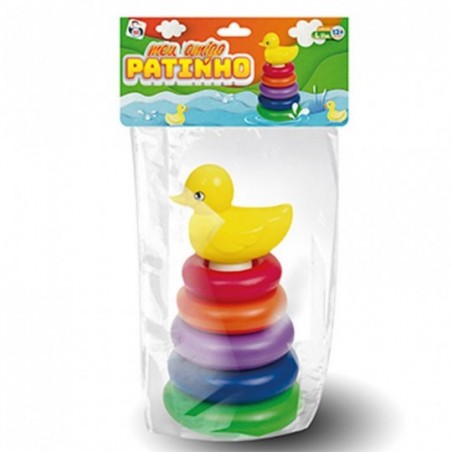 Meu Patinho Com Argolas Coloridas Brinquedo Baby Infantil Educativo - Feira da Madrugada SP