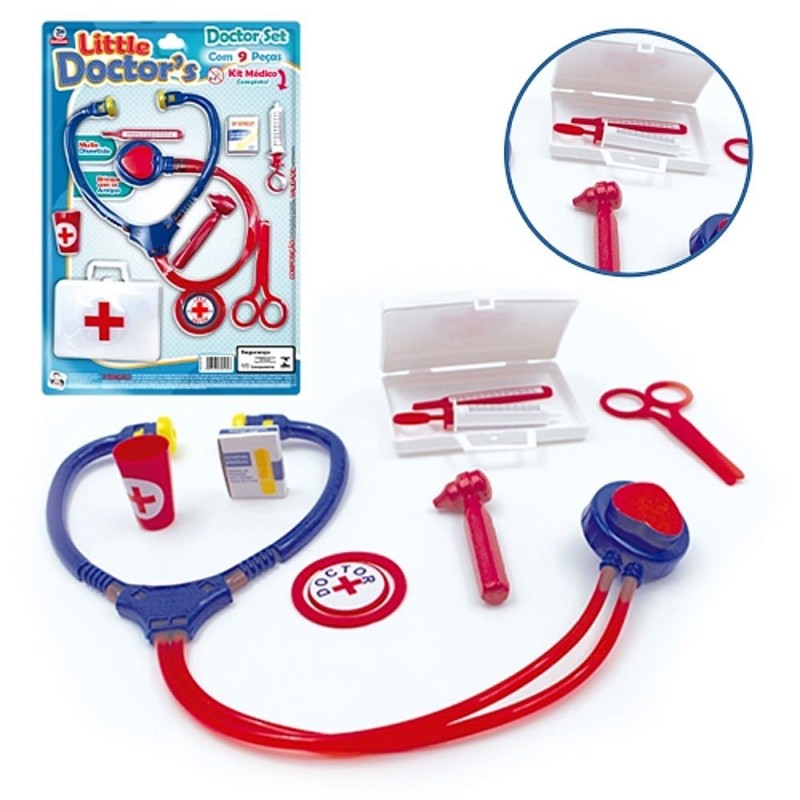 Kit Médico Doutor Infantil De Brinquedo 9 Peças Little Doctor - Feira da Madrugada SP