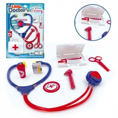 Kit Médico Doutor Infantil De Brinquedo 9 Peças Little Doctor - Feira da Madrugada SP