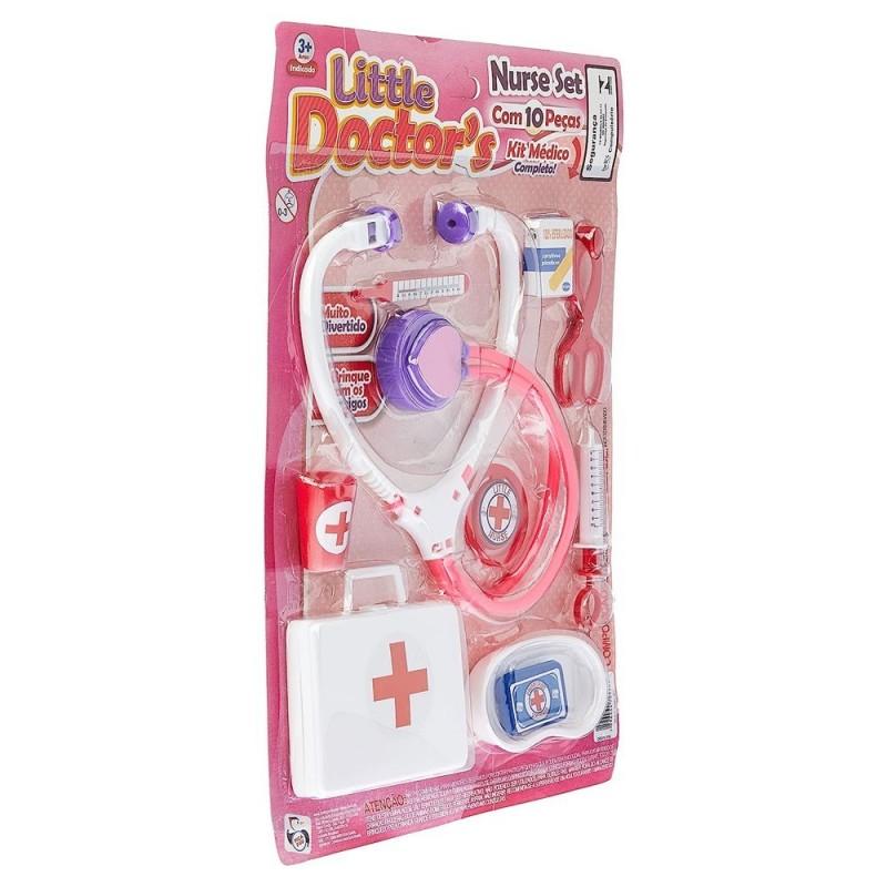 Kit Médica Doutora De Brinquedo Infantil Com 9 Peças Little Doctors - Feira da Madrugada SP