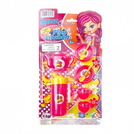 Kit Cafezinho E Cházinho De Brinquedo Rosa Jessie Collection Infantil - Feira da Madrugada SP