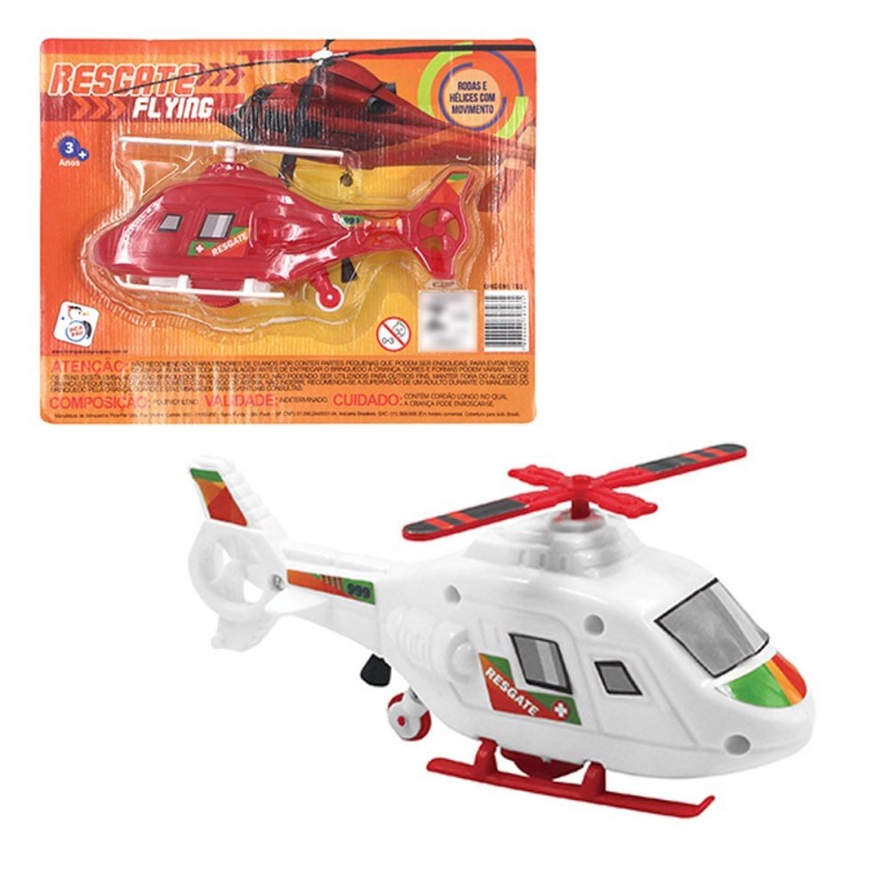 Helicóptero Regaste De Brinquedo 17 Cm À Fricção Infantil - Feira da Madrugada SP