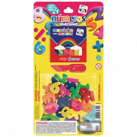 Massinha Com Números E Acessórios Coloridos Brinquedo Educativo - Feira da Madrugada SP
