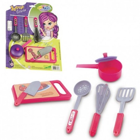Kit Cozinha Com Utensílios Panelinha De Brinquedo Infantil Jessie - Feira da Madrugada SP
