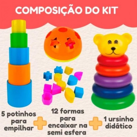 Kit Brinquedo Educativo Didático Montar Bebê Infantil - Compre Agora!