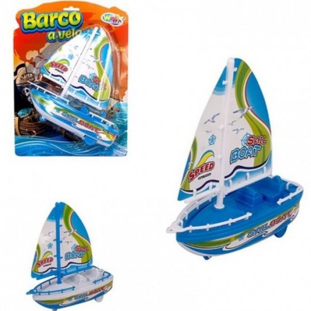 Barquinho De Brinquedo Movido A Corda Colorido 20 Cm Infantil - Feira da Madrugada SP