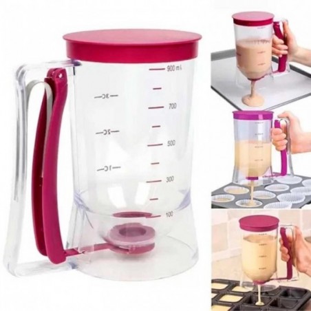 Dispenser Dosador Medidor De Massas Panquecas CupCake 900Ml