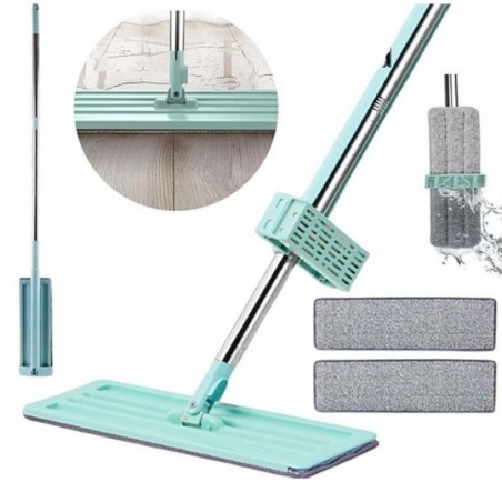 Esfregão Rodo Magico Mop Flat Retrátil 360° Com Refil 134 Cm - Feira da Madrugada SP