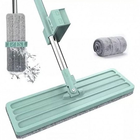 Esfregão Rodo Magico Mop Flat Retrátil 360° Com Refil 134 Cm - Feira da Madrugada SP