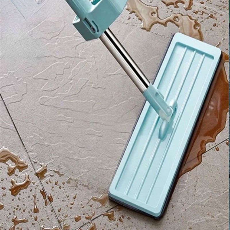 Esfregão Rodo Magico Mop Flat Retrátil 360° Com Refil 134 Cm - Feira da Madrugada SP