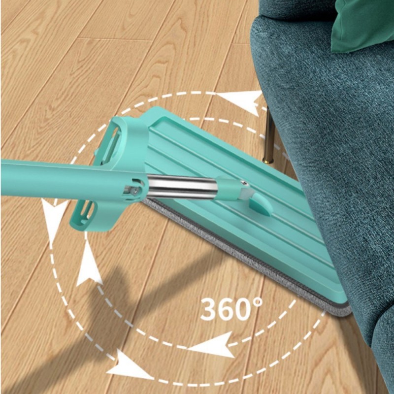 Esfregão Rodo Magico Mop Flat Retrátil 360° Com Refil 134 Cm - Feira da Madrugada SP