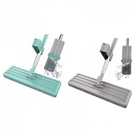 Esfregão Rodo Magico Mop Flat Retrátil 360° Com Refil 134 Cm - Feira da Madrugada SP